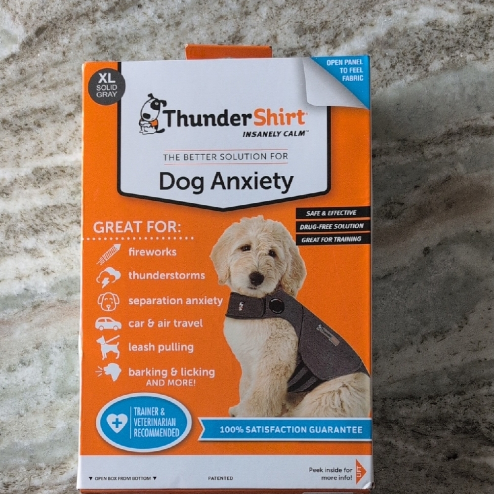 Thundershirt Insanely Calm Dog Anxiety Jacket - Solid Gray